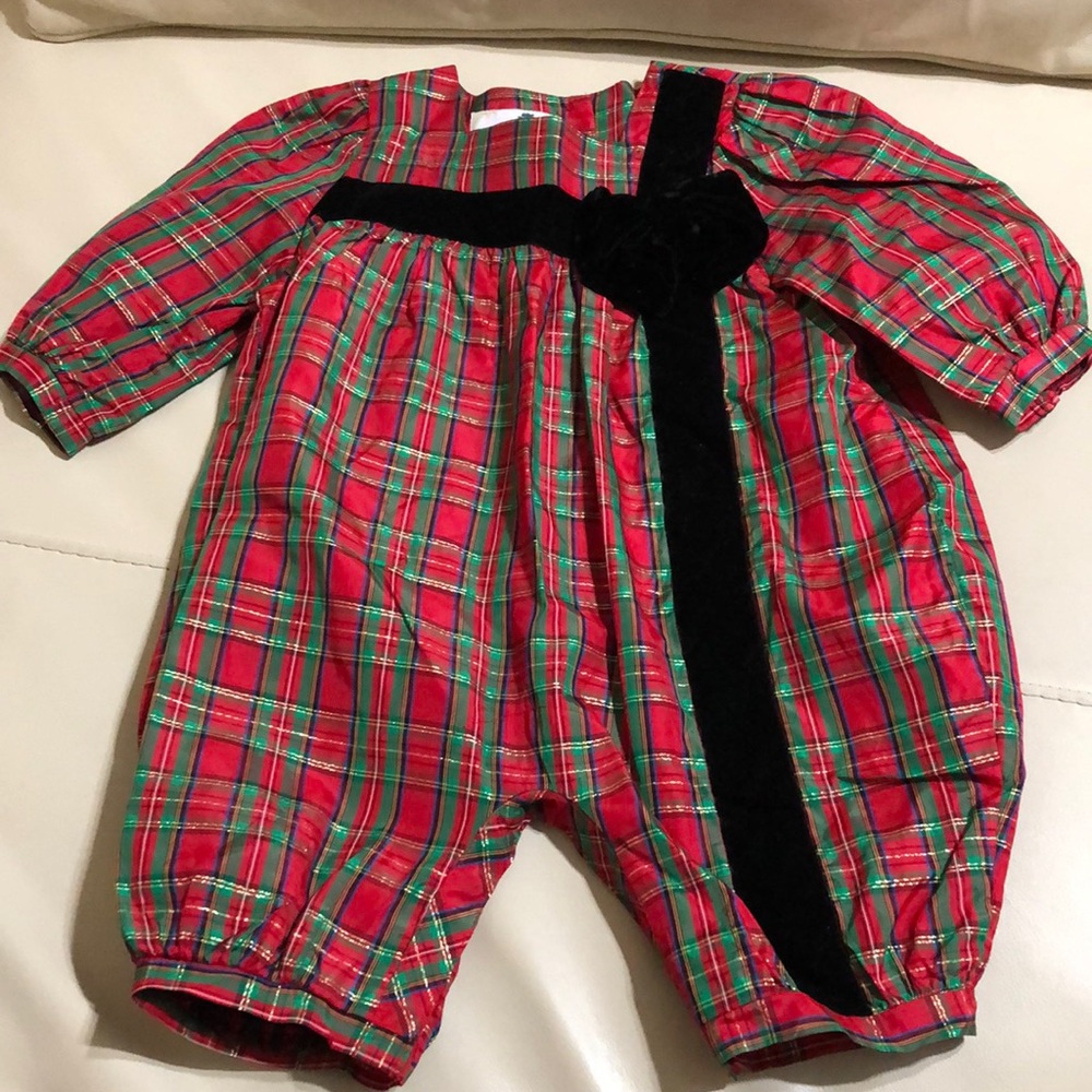 Holiday Baby Plaid One Piece